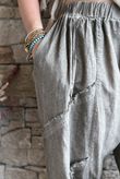 Rustic Nature Linen Blend Barrel Pant Washed Walnut